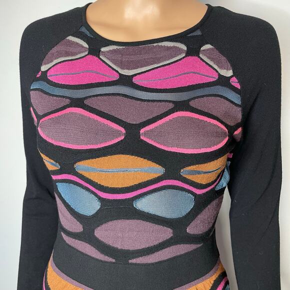 M Missoni iconic multicolor Knit Dress 42/6 signature Missoni Pattern - Picture 7 of 8